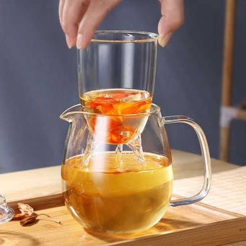 둥근 내열 유리 티보트 티팟 차주전자 차우리기 600ml
