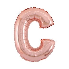35cm 알파벳 호일 풍선 로즈골드 C 생일이벤트 문자풍선 16인치