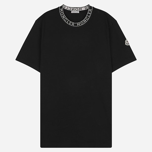 [시흥점] [몽클레어]6S 8C00031 8390T 999 로고 트림드 반팔 티셔츠 블랙