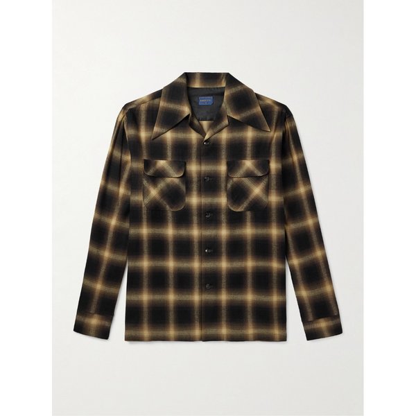 컨트리 캠프칼라 체크 코튼 블렌드 플란넬 셔츠 46376663162925150