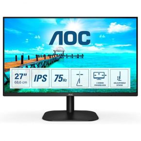 영국 AOC 모니터 27B2DA 27 Inch FHD Monitor 75Hz 4ms IPS LowBlue mode Slim Design FlickerFr