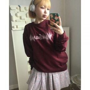 모션 사인로고 스웨트셔츠 - BURGUNDY 엔디와이 Z254USW260027 4655