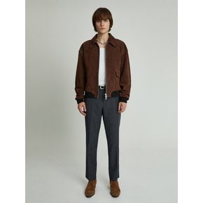 Suede Blouson Jumper (Dark Brown)