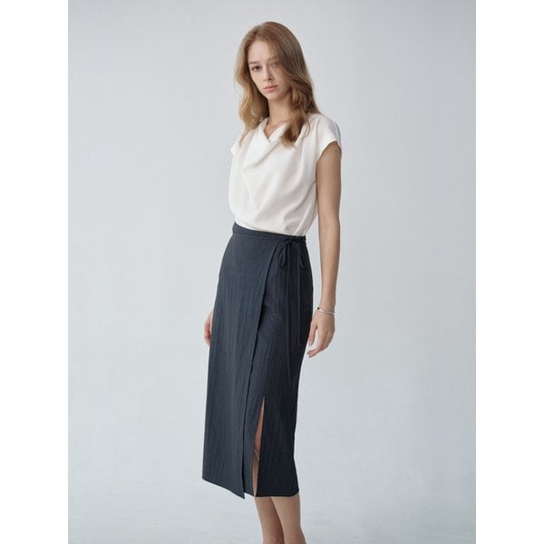 LIV Wrap Skirt (Charcoal)