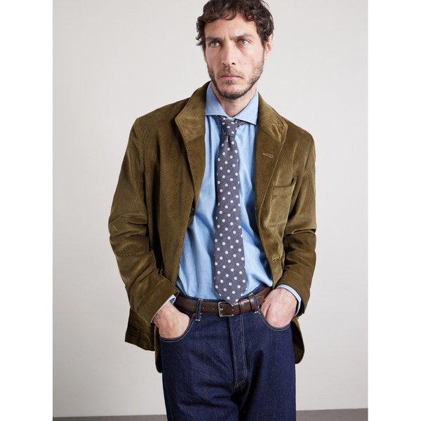 페이버브룩 플로럴 프린트 코튼 울 블렌드 타이 46376663163006980