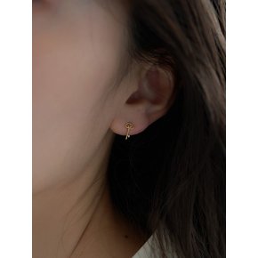 Nouveau.14K Plante Key Earring