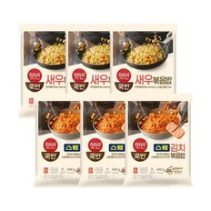 CJ제일제당 [T]햇반 쿡반 스팸김치볶음밥440g x3 + 새우볶음밥420g x3
