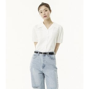 오픈카라 요크 블라우스 (PR2WB565)