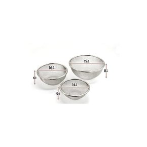 일제 · 18-8 스테인레스 채반 elite colander 세트 14.5cm+16.5cm+19.5cm M-3