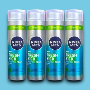 맨 프레시 킥 쉐이빙 폼 200ml X 4개