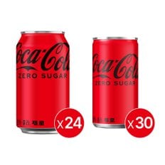 [코카콜라직영] 코카콜라 제로 350ml 24CAN + 코크제로 190캔 30입