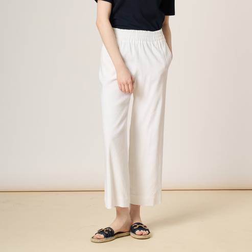BCBG 린넨 밴딩 팬츠 B4M3P310