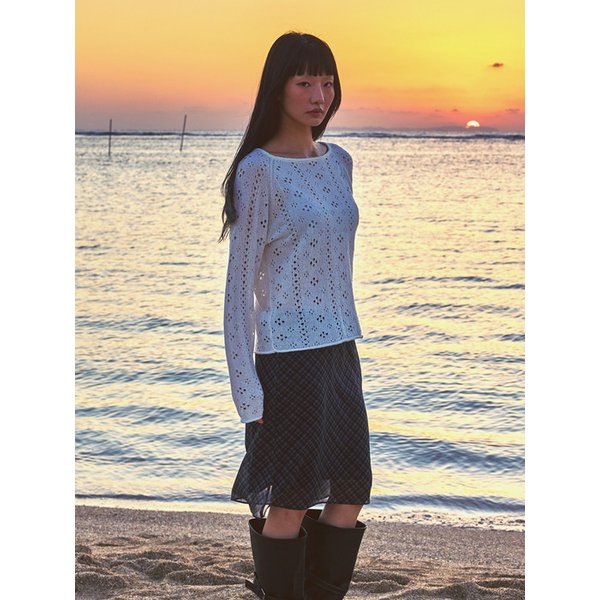 POINTELLE KNIT TOP (WHITE)