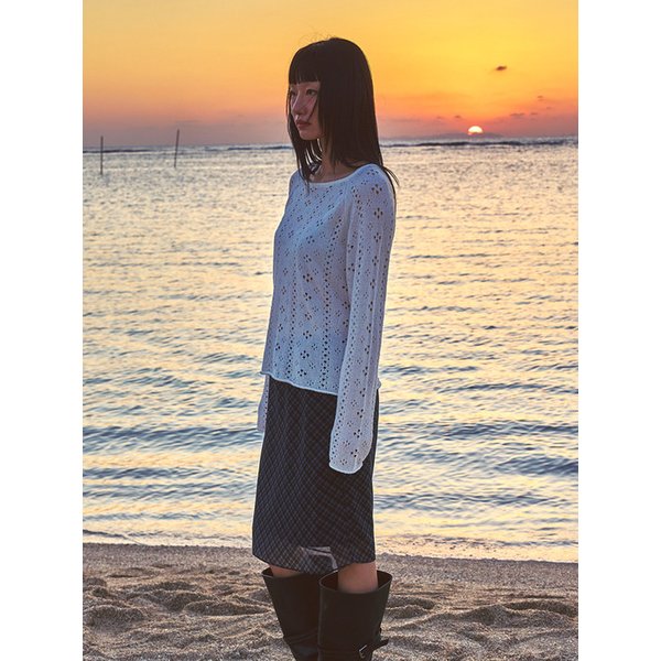 POINTELLE KNIT TOP (WHITE)