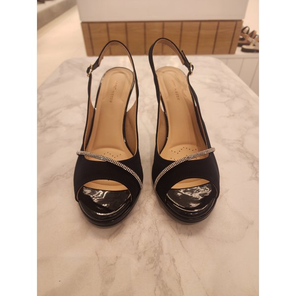 [여주점] 여성 8cm 사선 스트랩 슬링백샌들 FLD301