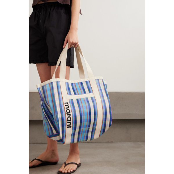 다윈 스트라이프 캔버스 트리밍 나일론 토트백 46376663162986550