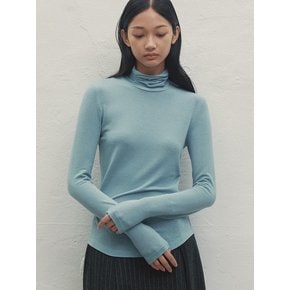 U-LINE WOOL TURTLENECK LIGHT BLUE MBDFTO004LB