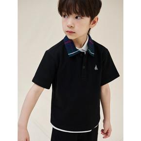 뉴 해릿체크 반팔 칼라 상하세트  블랙 (BI5242U105)