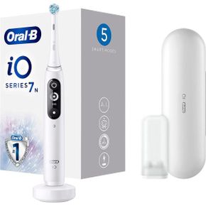 Oral-B iO  7n  Elektrische Zahnburste wiederaufladbar 1 hochwertiger weiser Griff mi