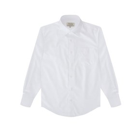 Long point collar solid shirt (White)