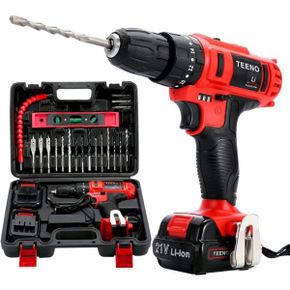 영국 블랙앤데커 드릴세트 TEENO 21V Cordless Drill Driver Set 21VHammer with 2 리튬Ion Batt