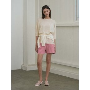 Ribbed Knit Shorts_Pink