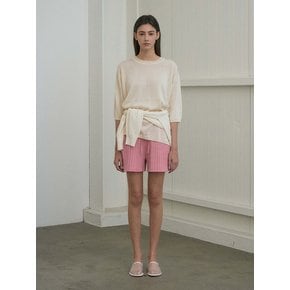Ribbed Knit Shorts_Pink