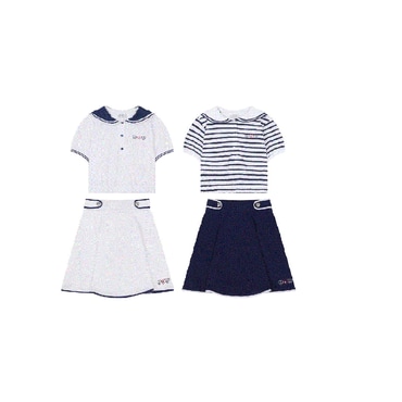 NBA KIDS K242TS630P/K242TK630P   여아세일러카라티 스커트 세트