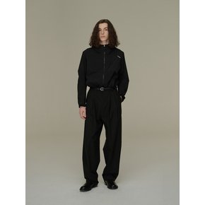 Pleated Tailored Pants (Black)