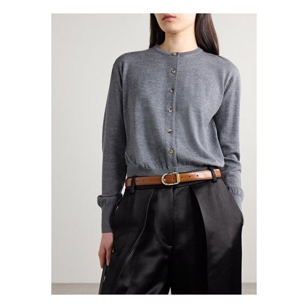 디앙슈 미야 믹스 메탈 가죽 벨트 탠 브라운 46376663162857890