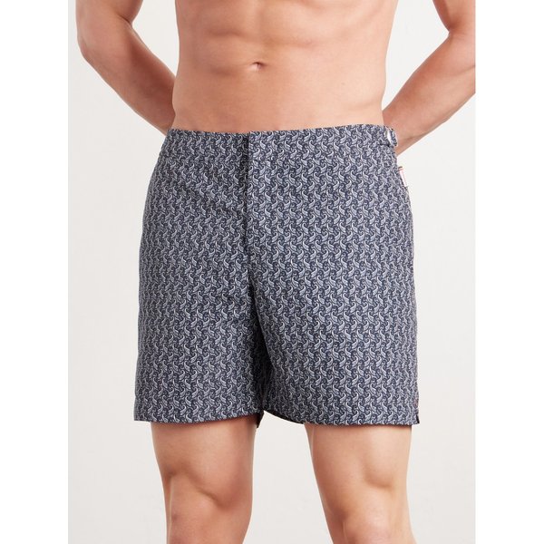 불독 페이트 스트레이트 레그 미드 렝스 프린트 스윔 쇼츠 46376663163008270