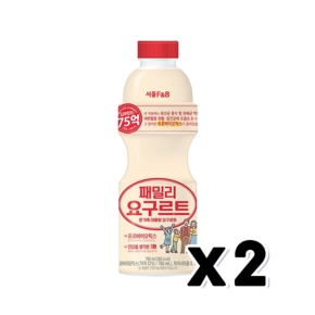 서울에프엔비 패밀리요구르트 대용량유산균음료 750ml x 2개