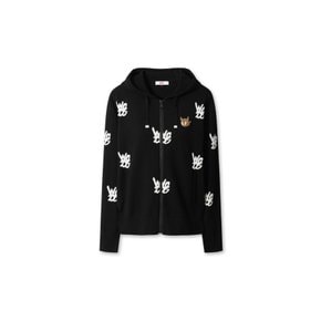 골프 (WWWAS26110BKX)여성 Logo Pattern Hooded 집업