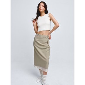 Strap Point Sleeveless Knit Top  Ivory (KE425UM010)