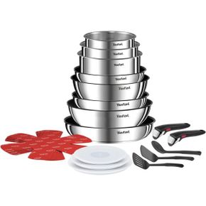 독일 테팔 냄비 Tefal Ingenio Emotion L897SK04 20-Piece 스테인리스 스틸 Stackable Cookware