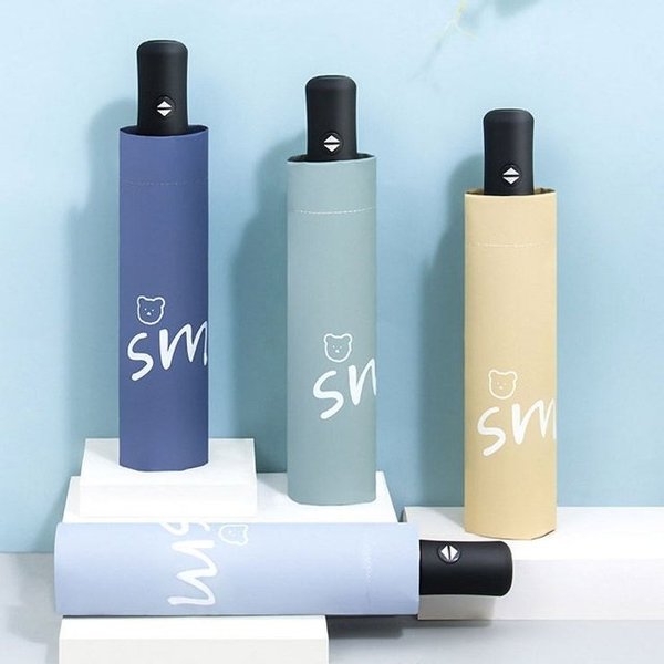 LND 스마일베어 3단 자동 우산 양산 겸용 양우산 컴팩 (WFJFD36)