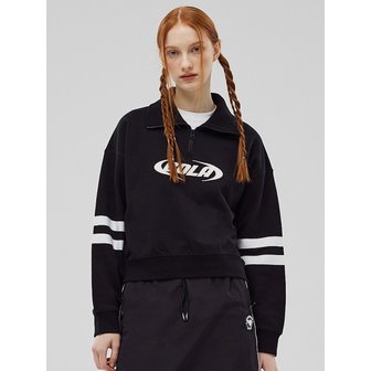 원더플레이스 [골라] 남녀공용 TRACK POINT HALF ZIP-UP SWEAT SHIRTS [BLACK]