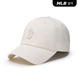 MLB [코리아공식][강혜원 착용] 베이직 스몰로고 언스트럭쳐 볼캡 BOS (Cream)