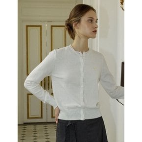 Essential Round Neck Cardigan - Ivory
