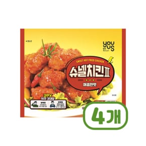 유어스 슈넬치킨2 매콤한맛 즉석치킨 220g x 4개