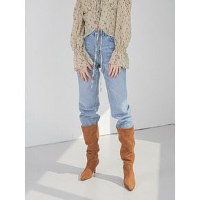 Suede Wrinkle Midi Boots (4colors)