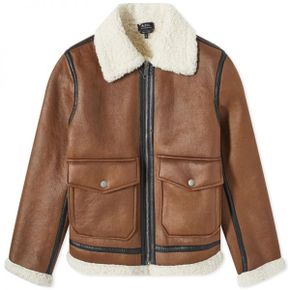 A.P.C. 아페쎄 Tommy Faux Sheepskin 플라이트 자켓 - Icy 브라운 PSAIB-H02904-CAC