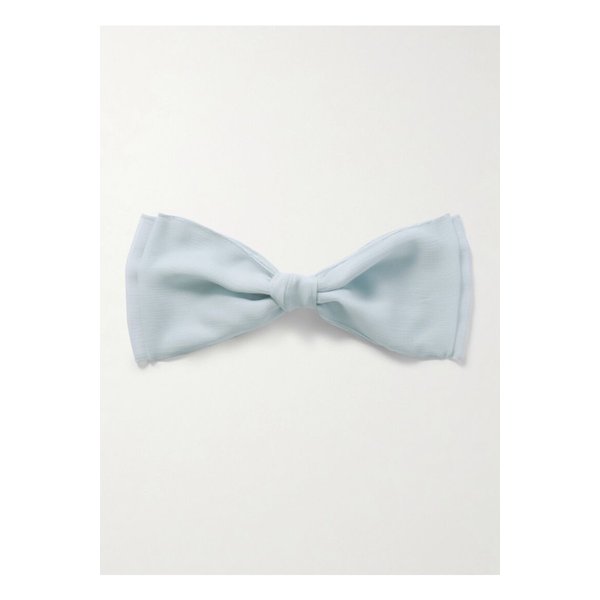 지지 버리스 재클린 보우 장식 크링클 시폰 헤어 클립 라이트 블루 46376663162858096