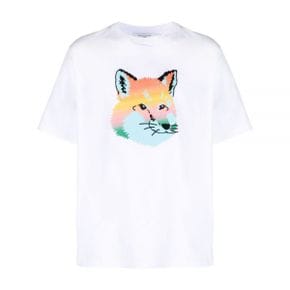 메종키츠네 VIBRANT FOX HEAD EASY TEE-SHIRT (KM00118KJ0008-P100) (바이브런트