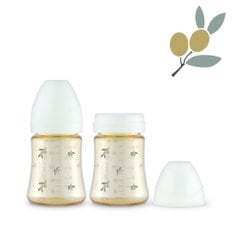 올리브 200ml 젖병 트윈팩 (화이트)