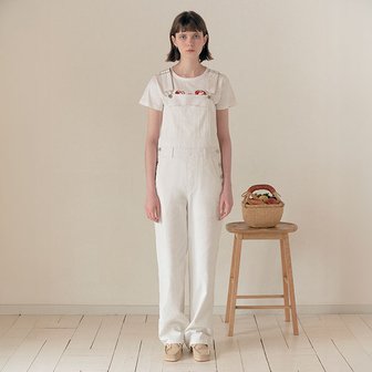 로라로라 DENIM OVERALL PANTS WHITE