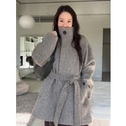 TFW YAK WOOL HIGH NECK HALF COAT_2COLORS