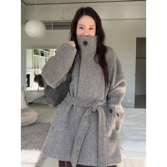 모한 TFW YAK WOOL HIGH NECK HALF COAT_2COLORS