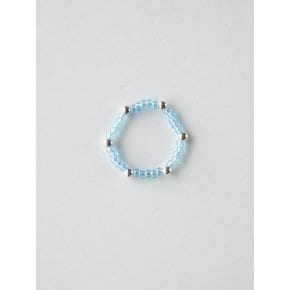 [Silver] Bright aqua blue ring