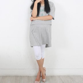 스판면7부셔링레깅스 빅사이즈 데일리임부복